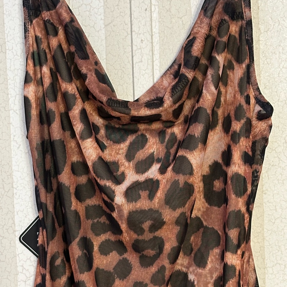 Leopard print chemise lingerie - Picture 4 of 12